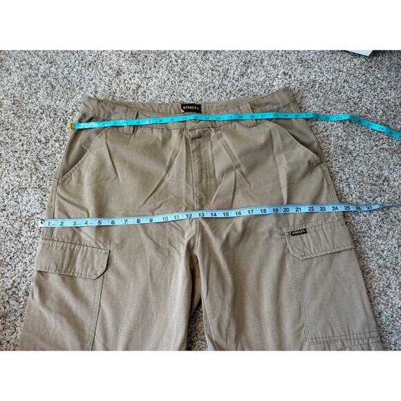 STANLEY men's Cargo shorts, size 38; Khaki, lots of pockets - Picture 4 of 9